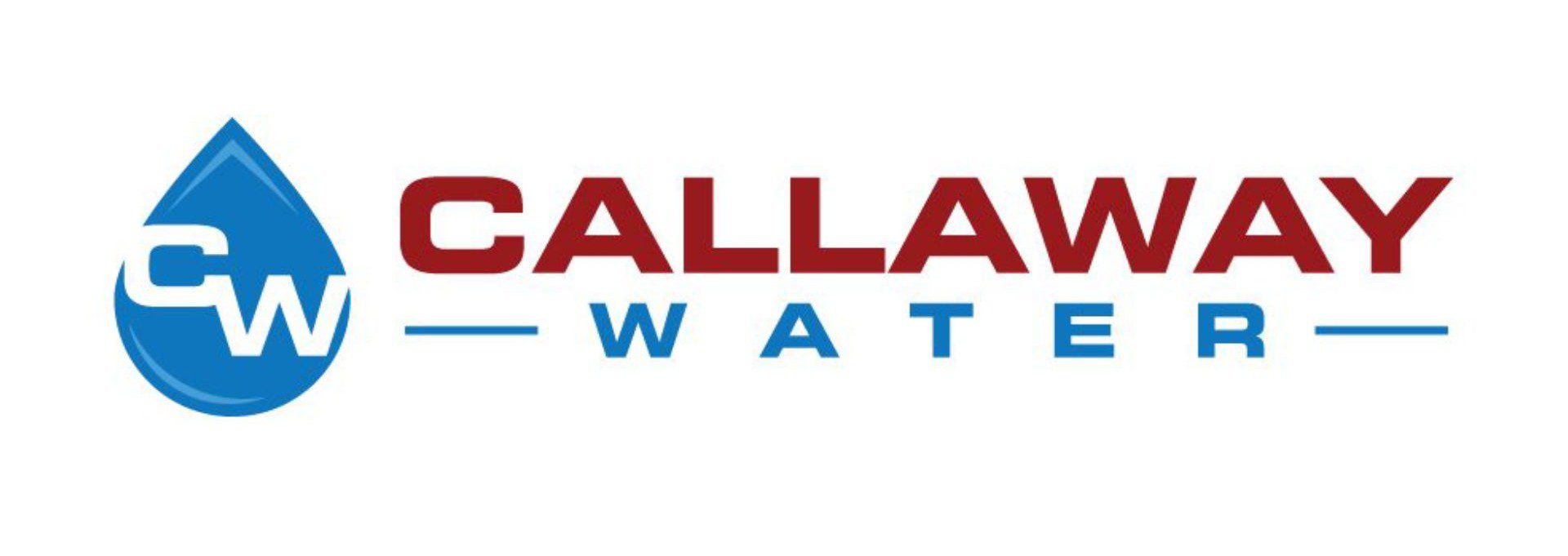 Callaway Water logo with blue droplet